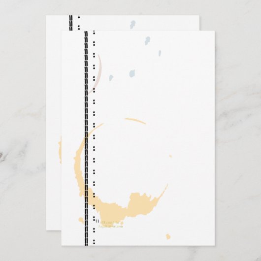 Sjabloon voor het uitnodigen van een schrijfmachin kaart (Voorkant / Achterkant)