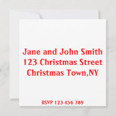 Sjabloon voor het uitnodigen van rendieren kaart (Achterkant)