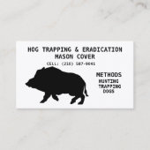 SJABLOON VOOR HET VANGEN EN UITROEIEN VAN VARKENSV VISITEKAARTJE (Voorkant)