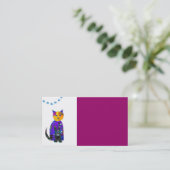 sjabloon voor het verzamelen van schattig kat visitekaartje (Staand voorkant)