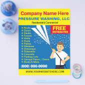 Sjabloon voor het wassen en reinigen van de druk flyer (Enkel)