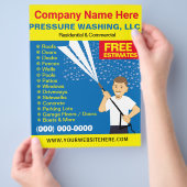 Sjabloon voor het wassen en reinigen van de druk flyer (Hand)