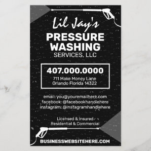 Sjabloon voor het wassen en reinigen van de druk flyer