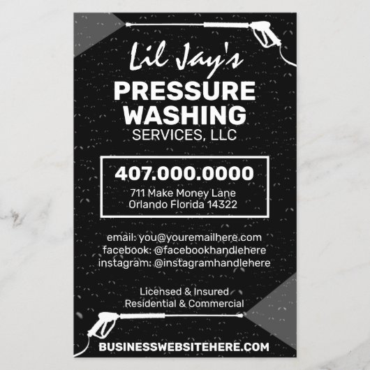 Sjabloon voor het wassen en reinigen van de druk flyer (Voorkant)