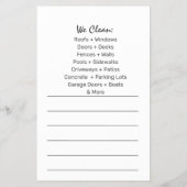 Sjabloon voor het wassen en reinigen van de druk flyer (Achterkant)