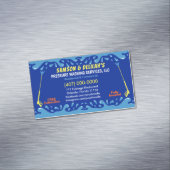 Sjabloon voor het wassen en reinigen van de druk magnetisch visitekaartje (Voorbeeld)