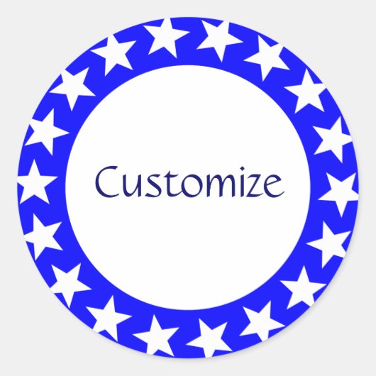 Sjabloon voor het zien van sterren - 2 ronde sticker (Voorkant)