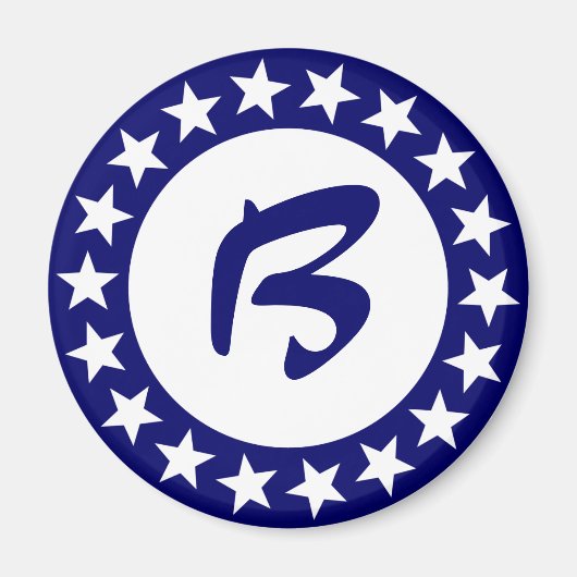 Sjabloon voor het zien van sterrenbrief magneet (Voorkant)