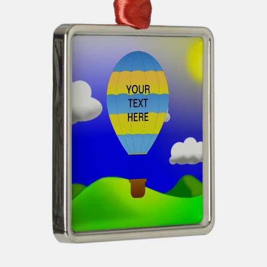 Sjabloon voor hete luchtballon als aandenken metalen ornament (Rechts)