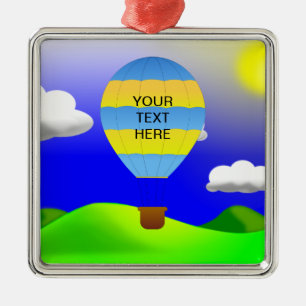 Sjabloon voor hete luchtballon als aandenken metalen ornament