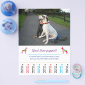 sjabloon voor honden afdrukbaar flyer (Enkel)