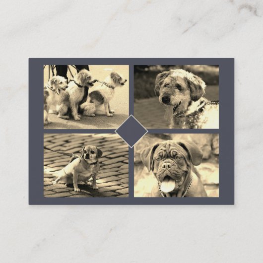 Sjabloon voor honden uitlaten huisdiertherapie fot visitekaartje (Achterkant)