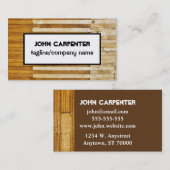 sjabloon voor houten houtcarter visitekaartje (Voorkant / Achterkant)