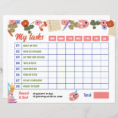 Sjabloon voor huishoudelijke taken (Voorkant / Achterkant)