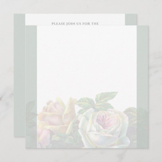 Sjabloon voor huwelijksuitnodiging (Voorkant / Achterkant)