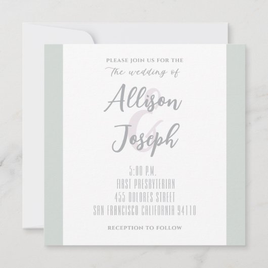 Sjabloon voor huwelijksuitnodiging (Achterkant)