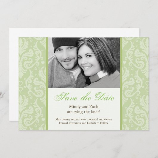 Sjabloon voor huwelijksuitnodiging (Voorkant / Achterkant)