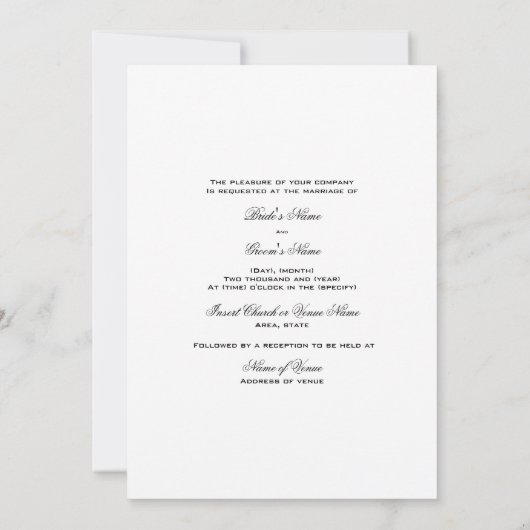 Sjabloon voor huwelijksuitnodiging - je eigen Creë Kaart (Achterkant)