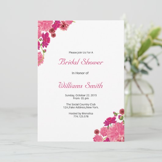 Sjabloon voor huwelijksuitnodiging kaart (Staand voorkant)