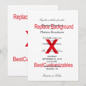 Sjabloon voor huwelijksuitnodiging kaart (Voorkant / Achterkant)