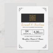 Sjabloon voor huwelijksuitnodiging kaart (Voorkant / Achterkant)