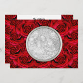 Sjabloon voor injecties - aanpasbare rode rozen kaart (Voorkant / Achterkant)