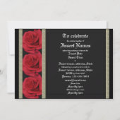 Sjabloon voor injecties - aanpasbare rode rozen kaart (Achterkant)