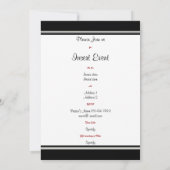 Sjabloon voor injecties - klassieke rode rozen kaart (Achterkant)