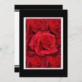 Sjabloon voor injecties - klassieke rode rozen kaart (Voorkant / Achterkant)
