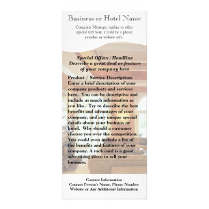 Sjabloon voor interne ontwerp- of Hotel rackkaarte Reclamekaart