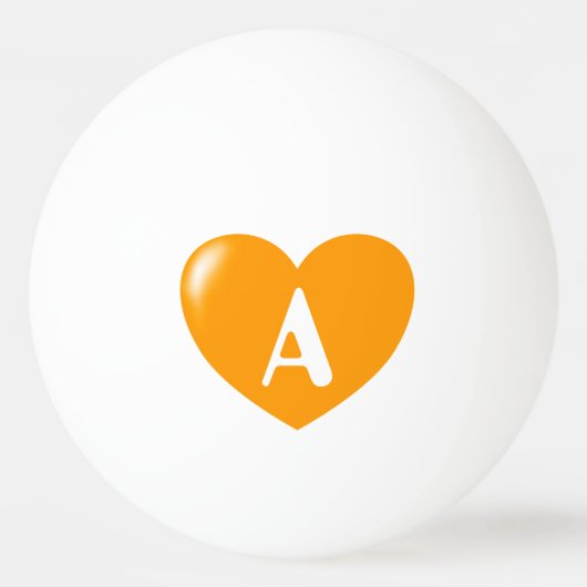 Sjabloon voor je grote Oranje monogram Pingpongbal (Voorkant)
