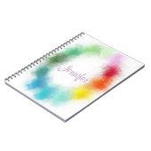 Sjabloon voor kalligrafie Moderne elegante kleuren Notitieboek (Linkerzijde)