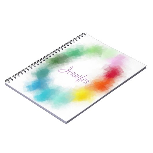 Sjabloon voor kalligrafie Moderne elegante kleuren Notitieboek (Linkerzijde)