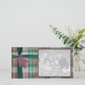 Sjabloon voor Kerstfoto met Plaid (Staand voorkant)