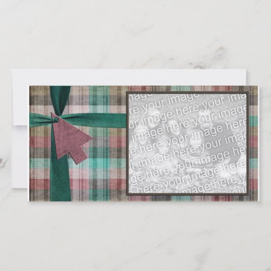 Sjabloon voor Kerstfoto met Plaid (Voorkant)