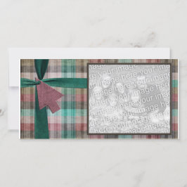 Sjabloon voor Kerstfoto met Plaid