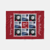 Sjabloon voor kerstfoto's op maat fleece deken (Voorkant (Horizontaal))