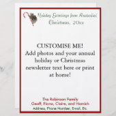 Sjabloon voor kerstnieuwsbrief in Australië Persoonlijk Briefhoofd (Voorkant / Achterkant)