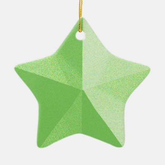 Sjabloon voor kerstversiering met de groene ster keramisch ornament (Voorkant)