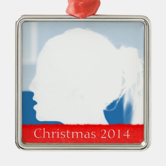Sjabloon voor kerstversiering met foto's en scheur metalen ornament (Voorkant)