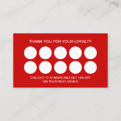 Sjabloon voor klantenkaart voor restaurant met roo visitekaartje (Achterkant)