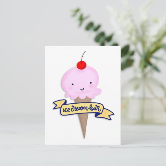 Sjabloon voor kleine tabeltop-Ice Cream Bar Briefkaart (Staand voorkant)