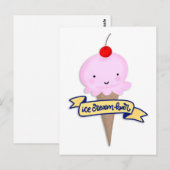 Sjabloon voor kleine tabeltop-Ice Cream Bar Briefkaart (Voorkant / Achterkant)