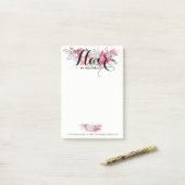 Sjabloon voor kleurrijke Floral Bouquet Hair Styli Post-it® Notes (Op bureau)