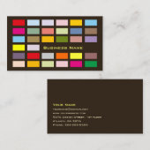 Sjabloon voor kleurrijke vierkant Patroon Visitekaartje (Voorkant / Achterkant)