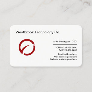 Sjabloon voor koele technologie-logo visitekaartje