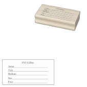 Sjabloon voor kunstwerkdisplaylabel rubberstempel (Gestempeld)
