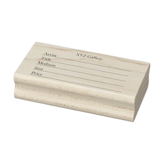Sjabloon voor kunstwerkdisplaylabel rubberstempel (Stempel)
