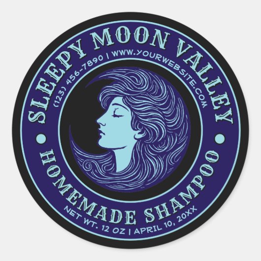 Sjabloon voor label voor zelfgemaakte shampoo (Voorkant)