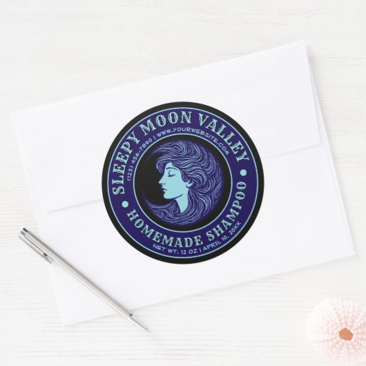 Sjabloon voor label voor zelfgemaakte shampoo (Envelop)